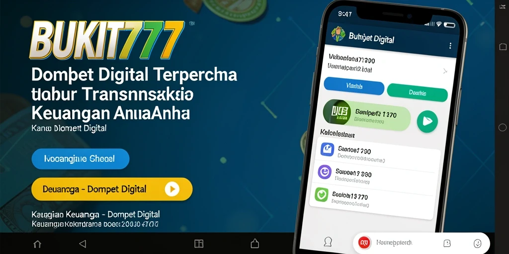 Tampilan antarmuka aplikasi BUKIT777 untuk transaksi Dompet Digital.