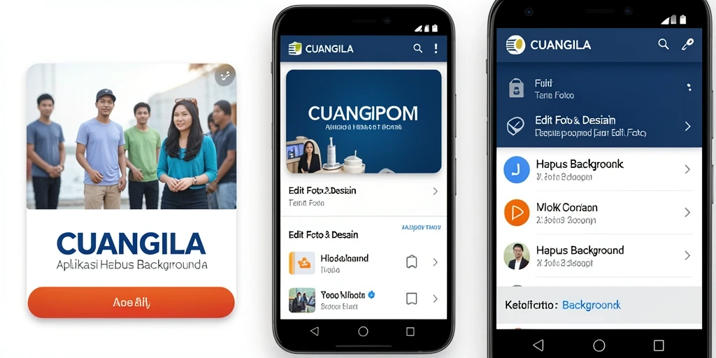 Screenshot antarmuka aplikasi CUANGILA menampilkan fitur penghapusan latar belakang yang efisien.