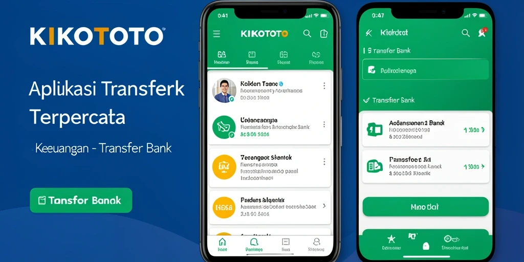 Antarmuka aplikasi KIKOTOTO menampilkan fungsi Transfer Bank yang intuitif.